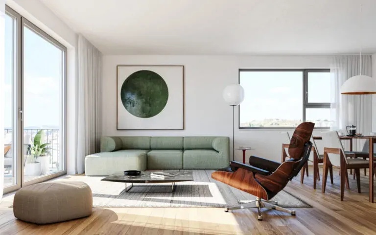 Salón recién pintado, listo para usar